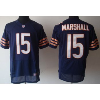 Nike Chicago Bears #15 Brandon Marshall Blue Elite Jersey