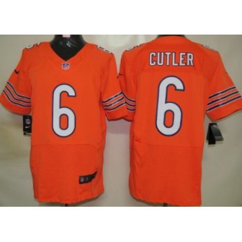 Nike Chicago Bears #6 Jay Cutler Orange Elite Jersey