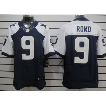 Nike Dallas Cowboys #9 Tony Romo Blue Thanksgiving Elite Jersey