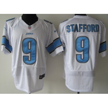 Nike Detroit Lions #9 Matthew Stafford White Elite Jersey