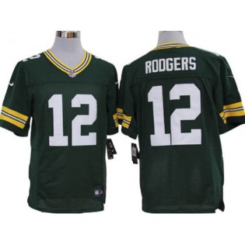 Nike Green Bay Packers #12 Aaron Rodgers Green Elite Jersey