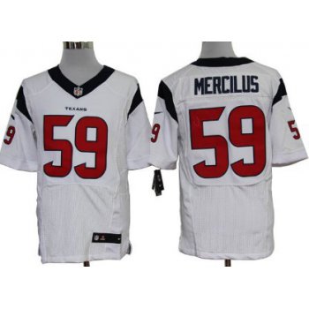 Nike Houston Texans #59 Whitney Mercilus White Elite Jersey