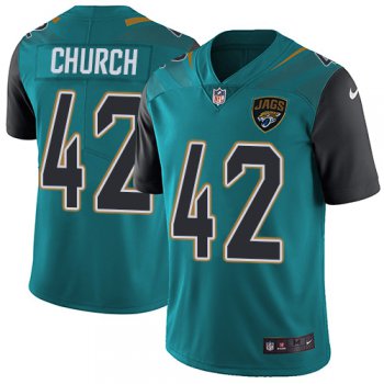 Nike Jaguars #42 Barry Church Teal Green Team Color Men's Stitched NFL Vapor Untouchable Limited Jersey