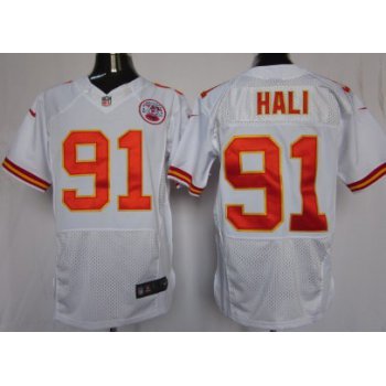 Nike Kansas City Chiefs #91 Tamba Hali White Elite Jersey