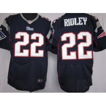 Nike New England Patriots #22 Stevan Ridley Blue Elite Jersey