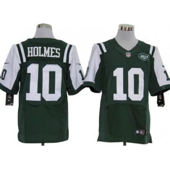 Nike New York Jets #10 Santonio Holmes Green Elite Jersey