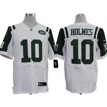 Nike New York Jets #10 Santonio Holmes White Elite Jersey