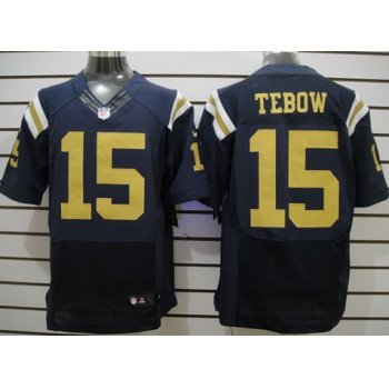 Nike New York Jets #15 Tim Tebow Navy Blue Elite Jersey