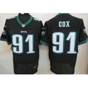 Nike Philadelphia Eagles #91 Fletcher Cox Black Elite Jersey