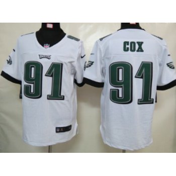 Nike Philadelphia Eagles #91 Fletcher Cox White Elite Jersey