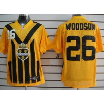 Nike Pittsburgh Steelers #26 Rod Woodson 1933 Yellow Throwback Jersey