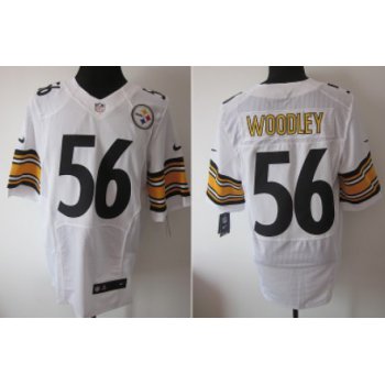 Nike Pittsburgh Steelers #56 LaMarr Woodley White Elite Jersey