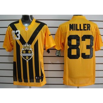 Nike Pittsburgh Steelers #83 Heath Miller 1933 Yellow Throwback Jersey