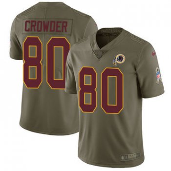 Nike Redskins #80 Jamison Crowder Olive Men's Stitched NFL Limited 2017 Salute To Service Jersey