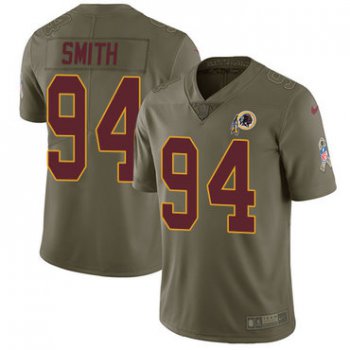 Nike Redskins #94 Preston Smith Olive Men's Stitched NFL Limited 2017 Salute To Service Jersey