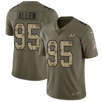 Nike Redskins #95 Jonathan Allen Olive Camo Men's Stitched NFL Limited 2017 Salute To Service Jersey