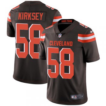 Nike Browns #58 Christian Kirksey Brown Team Color Men's Stitched NFL Vapor Untouchable Limited Jersey