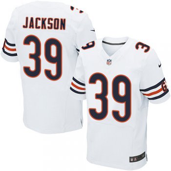 Nike Chicago Bears Men's #39 Eddie Jackson Elite White Road NFL Jersey