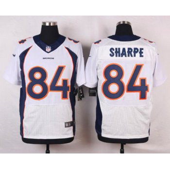 Men's Denver Broncos #84 Shannon Sharpe White Retired Player NFL Nike Elite Jersey