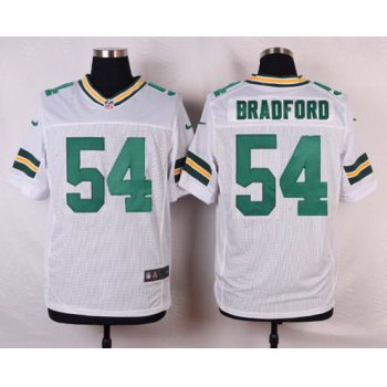 Men's Green Bay Packers #54 Carl Bradford White Road NFL Nike Elite Jersey