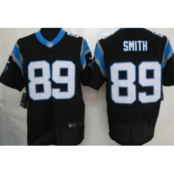 Nike Carolina Panthers #89 Steve Smith Black Elite Jersey