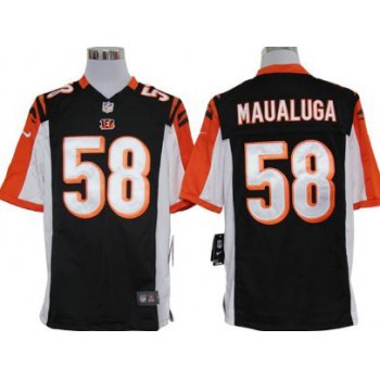 Nike Cincinnati Bengals #58 Rey Maualuga Black Game Jersey