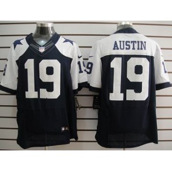 Nike Dallas Cowboys #19 Miles Austin Blue Thanksgiving Elite Jersey