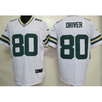 Nike Green Bay Packers #80 Donald Driver White Elite Jersey