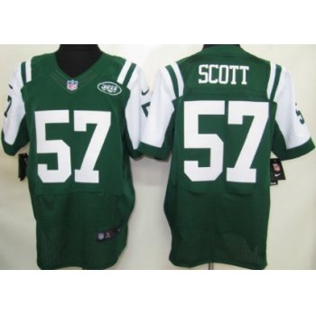 Nike New York Jets #57 Bart Scott Green Elite Jersey