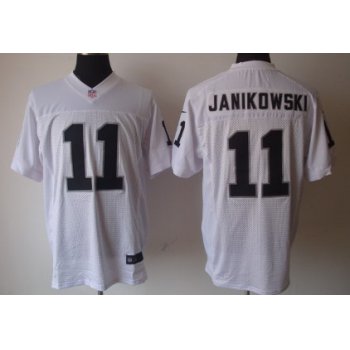 Nike Oakland Raiders #11 Sebastian Janikowski White Elite Jersey