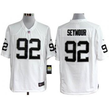 Nike Oakland Raiders #92 Richard Seymour White Game Jersey