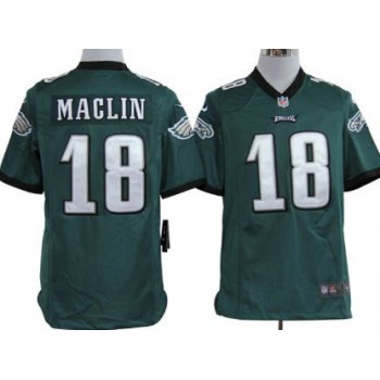 Nike Philadelphia Eagles #18 Jeremy Maclin Dark Green Game Jersey