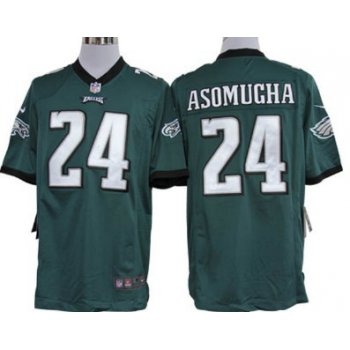 Nike Philadelphia Eagles #24 Nnamdi Asomugha Dark Green Game Jersey