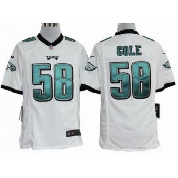 Nike Philadelphia Eagles #58 Trent Cole White Game Jersey