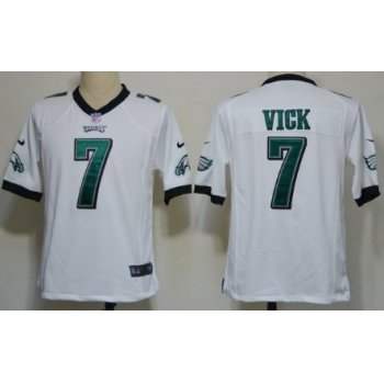 Nike Philadelphia Eagles #7 Michael Vick White Game Jersey