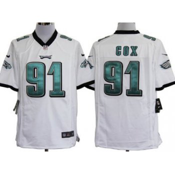 Nike Philadelphia Eagles #91 Fletcher Cox White Game Jersey