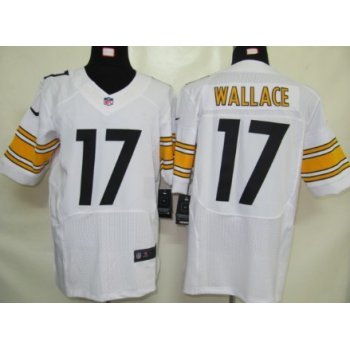 Nike Pittsburgh Steelers #17 Mike Wallace White Elite Jersey