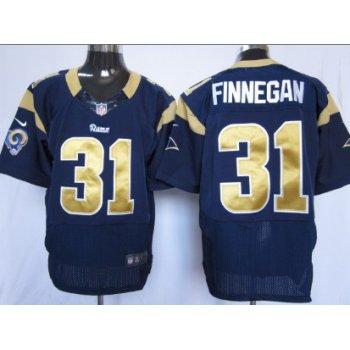 Nike St. Louis Rams #31 Cortland Finnegan Navy Blue Elite Jersey