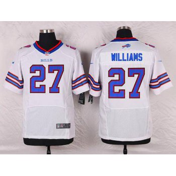 Men's Buffalo Bills #27 Duke Williams White Road NFL Nike Elite Jersey