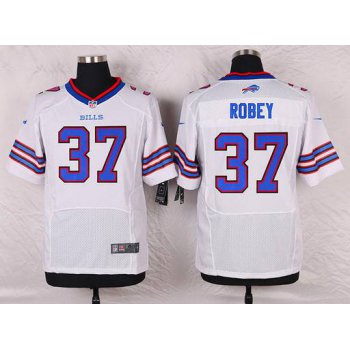 Men's Buffalo Bills #37 Nickell Robey White Road NFL Nike Elite Jersey