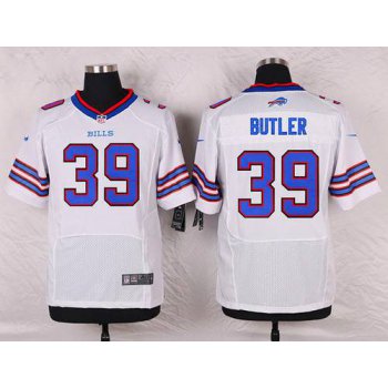 Men's Buffalo Bills #39 Mario Butler White Road NFL Nike Elite Jersey