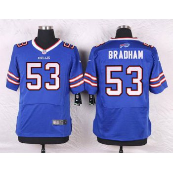 Men's Buffalo Bills #53 Nigel Bradham Royal Blue Team Color NFL Nike Elite Jersey