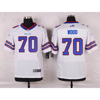 Men's Buffalo Bills #70 Eric Wood White Road NFL Nike Elite Jersey