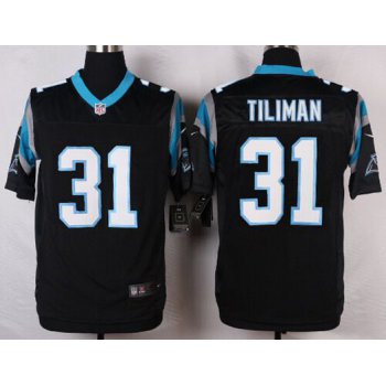 Men's Carolina Panthers #31 Charles Tillman Black Team Color NFL Nike Elite Jersey