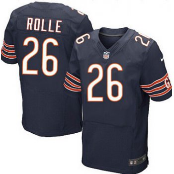 Men's Chicago Bears #26 Antrel Rolle Navy Blue Team Color NFL Nike Elite Jersey