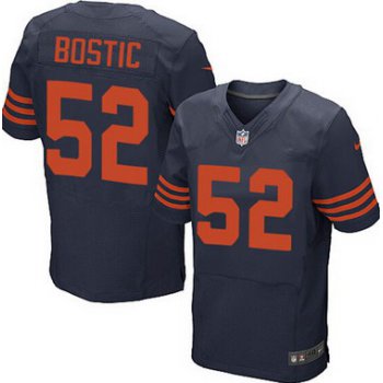 Men's Chicago Bears #52 Jon Bostic Navy Blue With Orange Alternate NFL Nike Elite Jersey