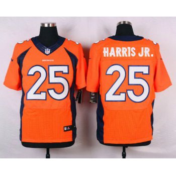 Men's Denver Broncos #25 Chris Harris Jr. Orange Team Color NFL Nike Elite Jersey