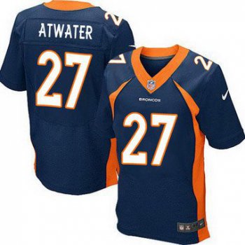 Men's Denver Broncos #27 Steve Atwater Navy Blue Retired Player NFL Nike Elite Jersey