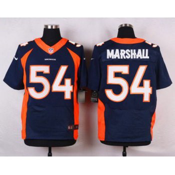 Men's Denver Broncos #54 Brandon Marshall Navy Blue Alternate NFL Nike Elite Jersey