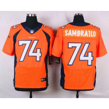 Men's Denver Broncos #74 Ty Sambrailo Orange Team Color NFL Nike Elite Jersey